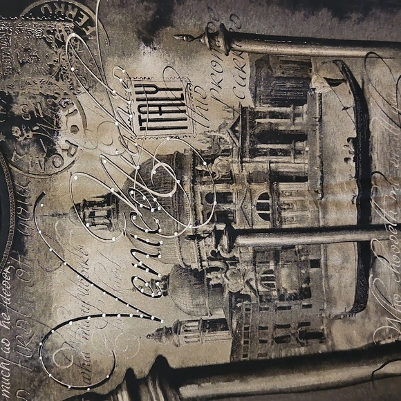 Vtg BLUE CANYON Y2k Black Venice Italy Embellished Baddie Graphic Tee - Picture 4 of 8